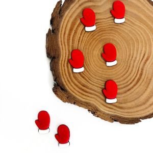 Aplique emborrachado Luva Natalina (4und.) - Imagem 1