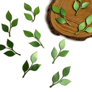 Aplique Folha de lonita verde 5,5cm. (2 und) - Imagem 1
