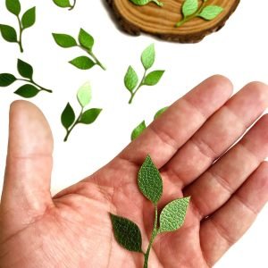 Aplique Folha de lonita verde 5,5cm. (2 und) - Imagem 2