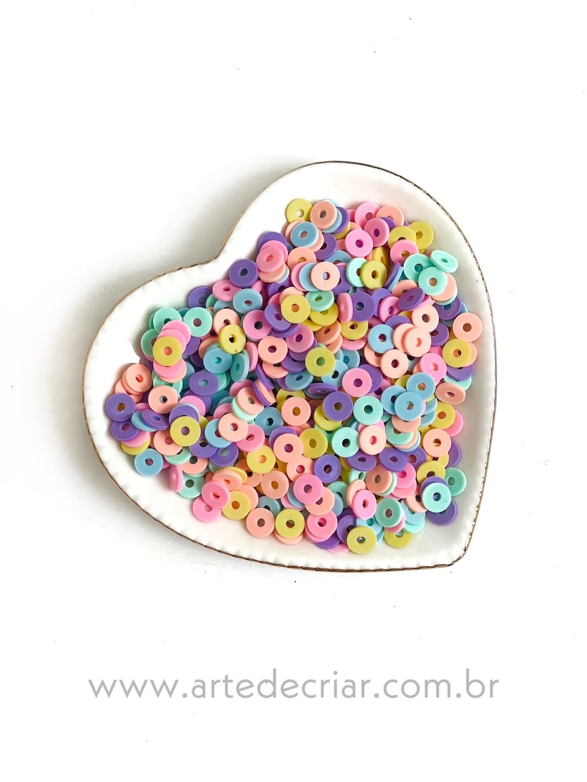Disco em fimo candy color 8mm (20g)