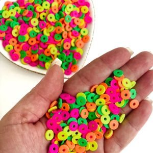 Disco em fimo colorido 8mm (20g) - Imagem 2