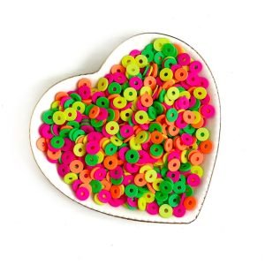 Disco em fimo colorido 8mm (20g) - Imagem 1
