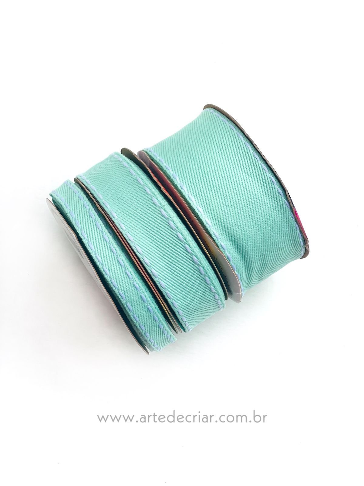 Fita jeans verde candy (peça com 5 metros)