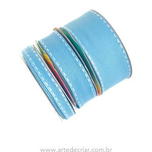 Fita jeans azul candy (peça com 5 metros) - Imagem 1