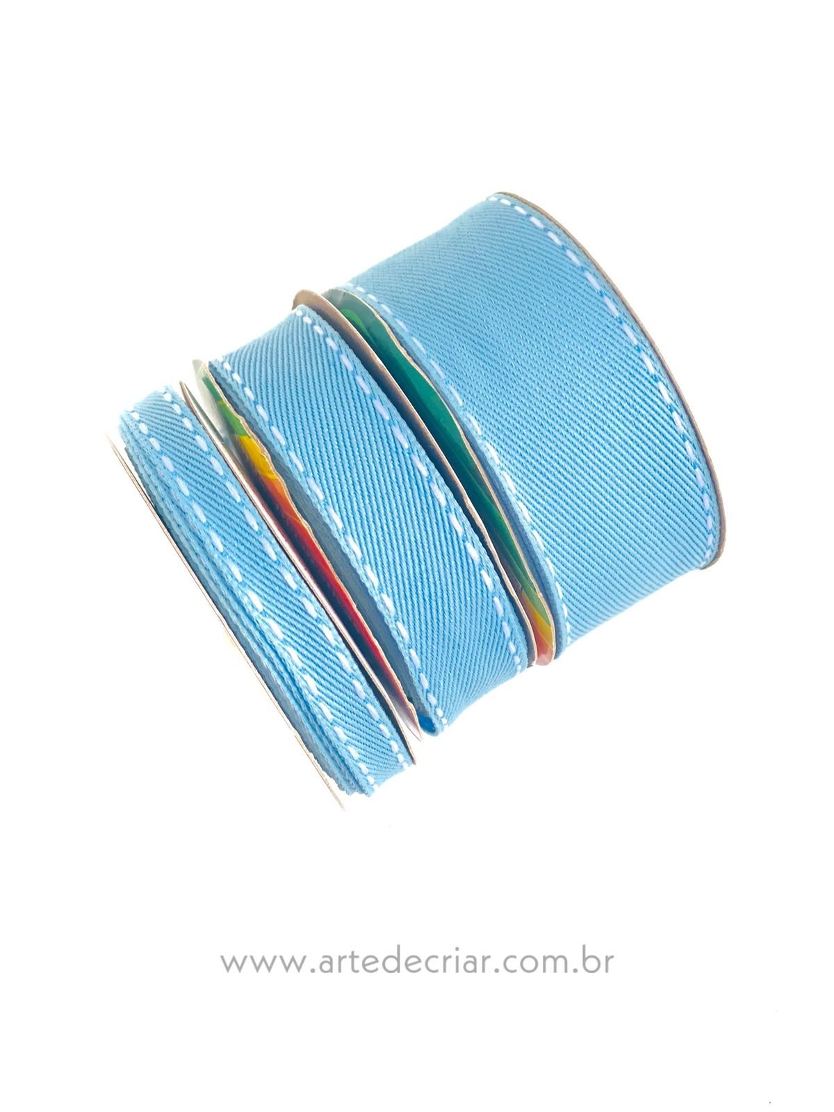 Fita jeans azul candy (peça com 5 metros)