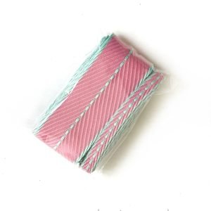 Kit fitas c/ pesponto no meio rosa c/ verde