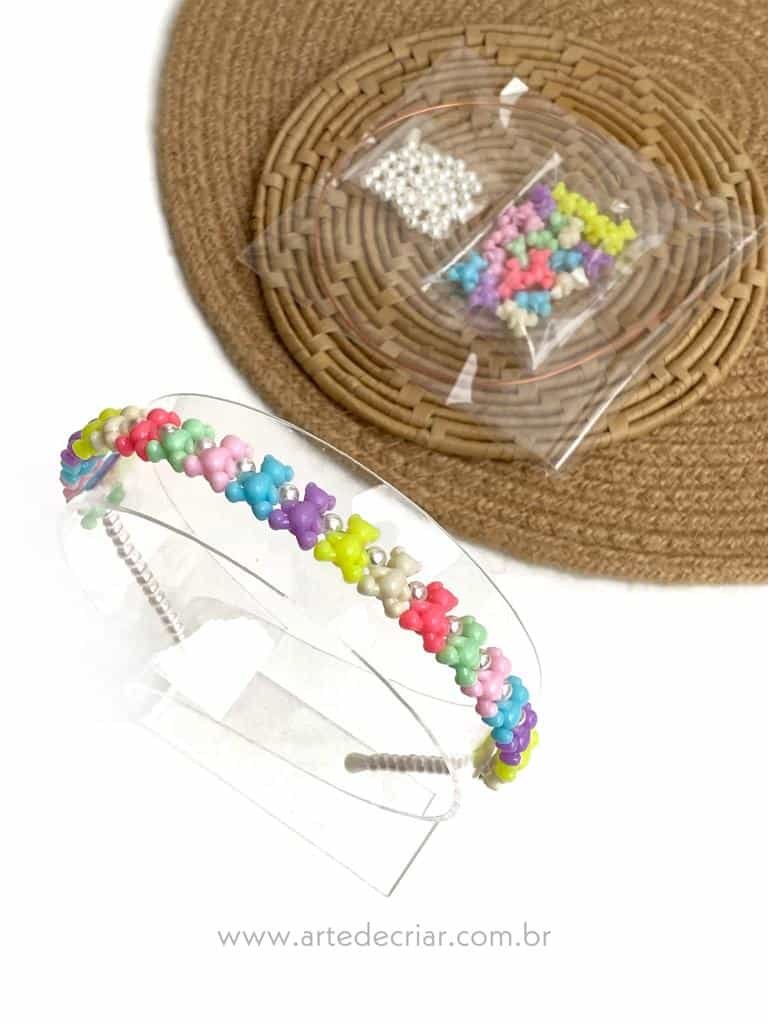 Kit Tiara urso candy color
