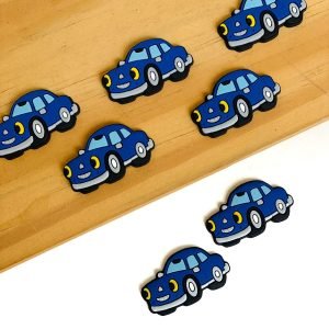 Aplique emborrachado Carrinho azul - Imagem 1