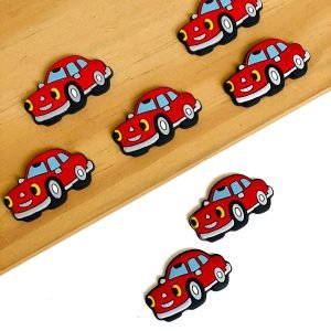 Aplique emborrachado Carrinho vermelho - Imagem 1