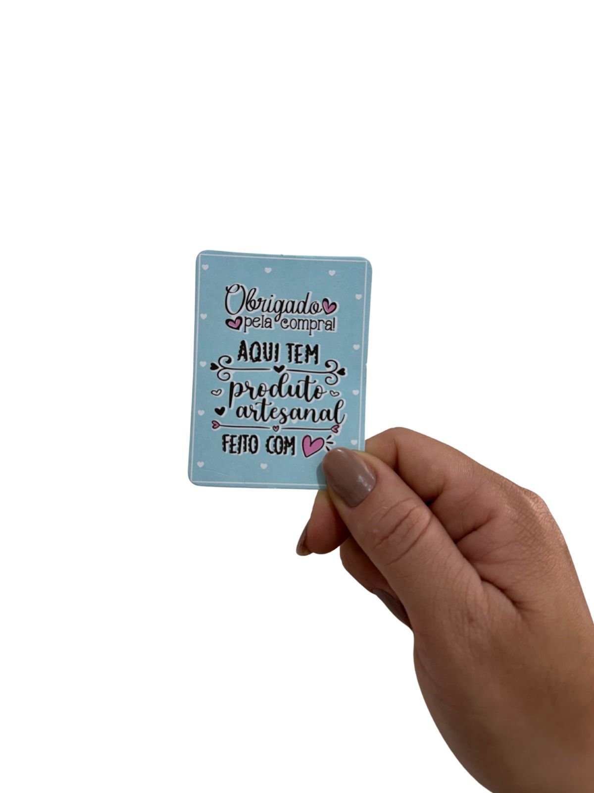 Cartão de agradecimento "Obrigada pela compra" (10 und.)