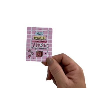 Cartão de agradecimento "Este pacote contém amor" (10 und.)