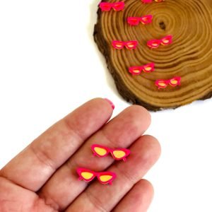 Mini aplique de acrilico óculos da Barbie (2 und.) - Imagem 1