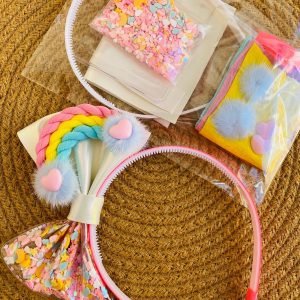 Kit tiara arco-íris - Imagem 1