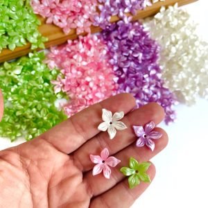 Flor de acrílico perolada 5 pétalas (20 und) - Imagem 2