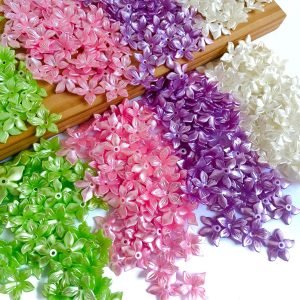 Flor de acrílico perolada 5 pétalas (20 und) - Imagem 1