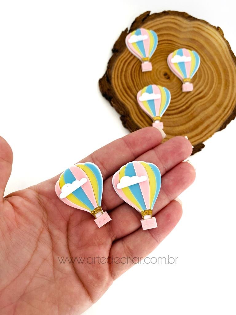 Aplique de acrílico p/ laço - balão
