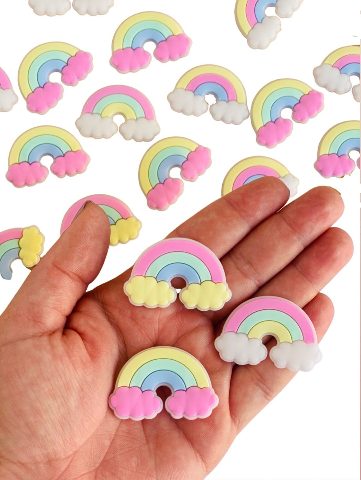 Aplique emborrachado Arco-íris candy (2 und)