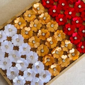 Flor camélia de cetim (1 und) - Imagem 3