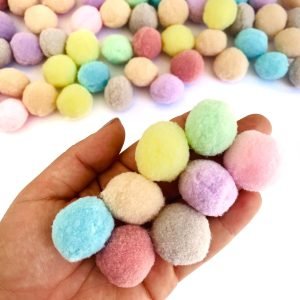 Pompom micro fibra candy color 30mm (8 und)