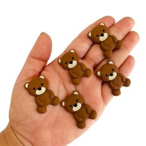 Aplique emborrachado urso baby marrom - Imagem 1