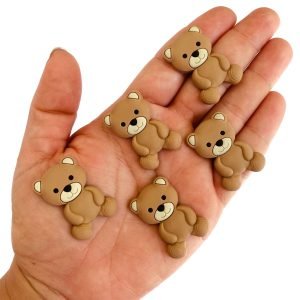 Aplique emborrachado urso baby bege - Imagem 1