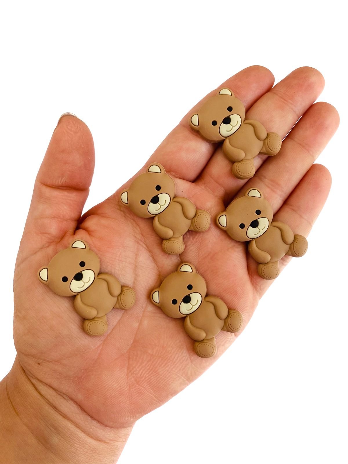 Aplique emborrachado urso baby bege