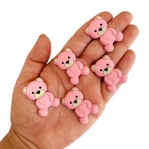 Aplique emborrachado urso baby rosa - Imagem 1