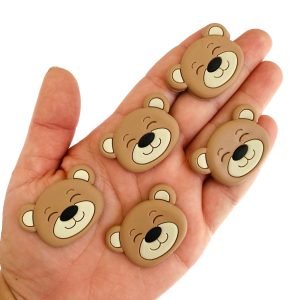 Aplique emborrachado urso bege - Imagem 1