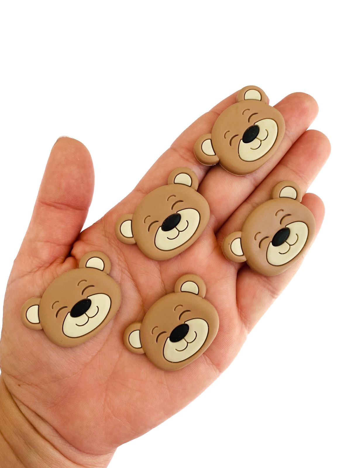 Aplique emborrachado urso bege