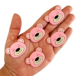 Aplique emborrachado urso rosa - Imagem 1