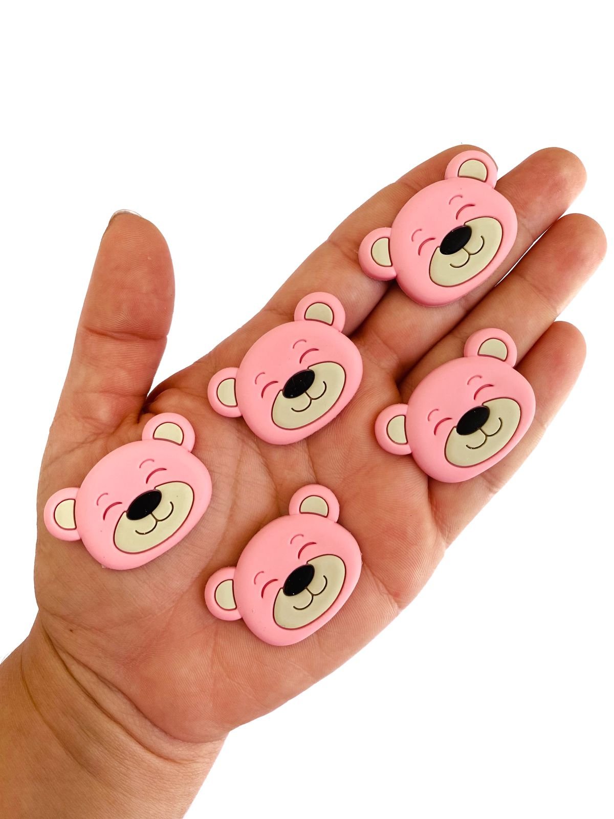 Aplique emborrachado urso rosa