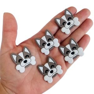 Aplique emborrachado cachorro com osso - Imagem 1