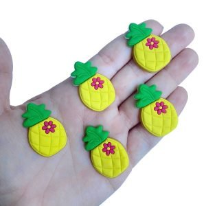 Aplique emborrachado abacaxi com flor - Imagem 1