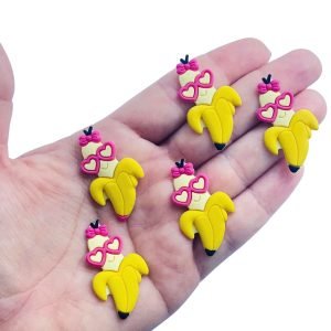Aplique emborrachado banana com óculos - Imagem 1