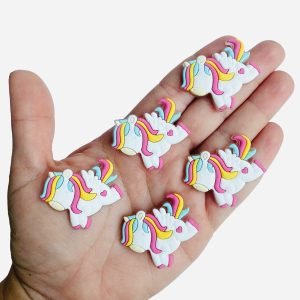 Aplique emborrachado unicornio com coração - Imagem 1