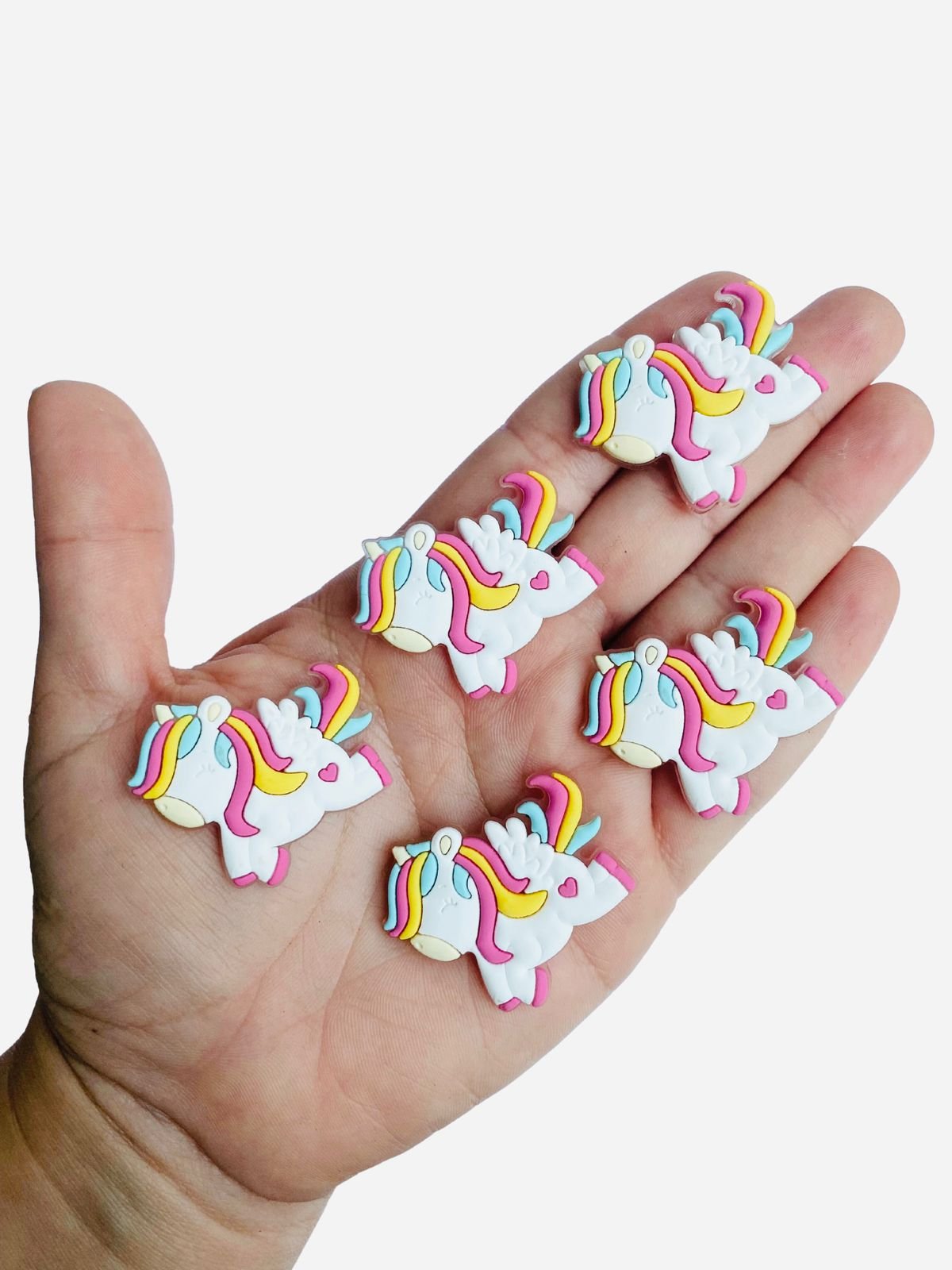 Aplique emborrachado unicornio com coração