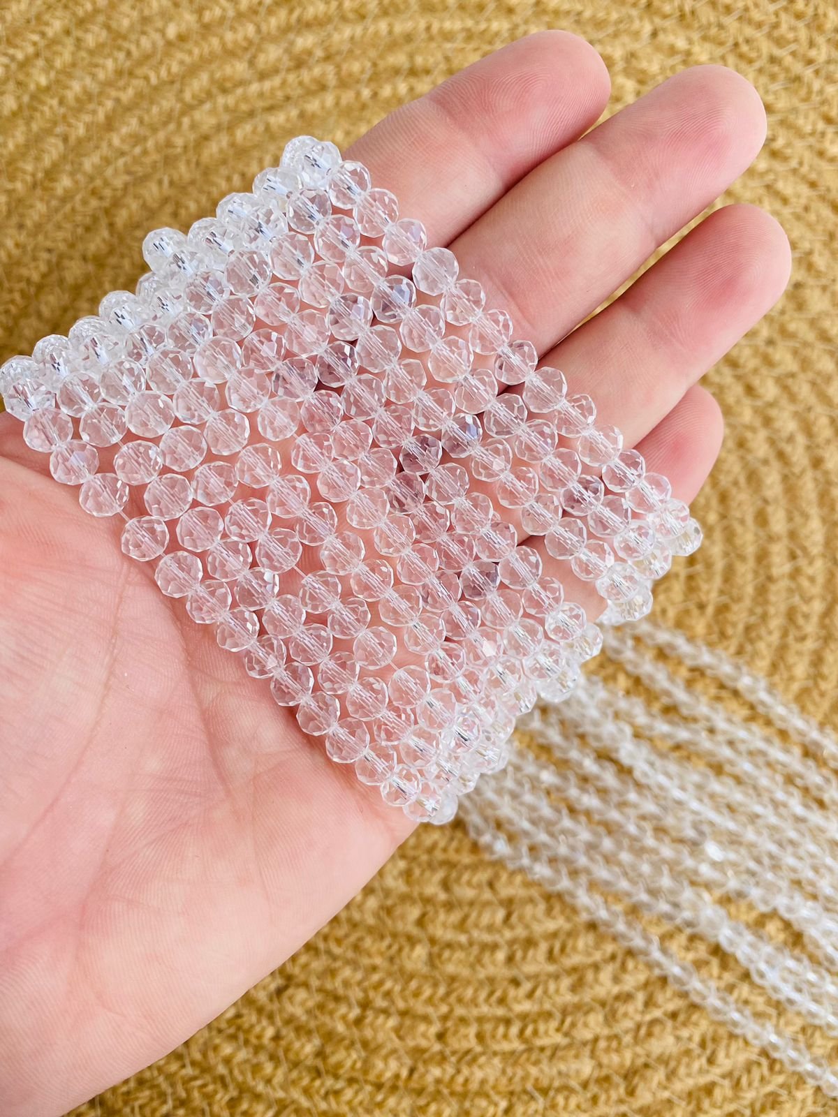 Fio de cristal transparente 6mm
