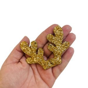 Chifre de rena flocado 8cm. (2 und) - Imagem 1
