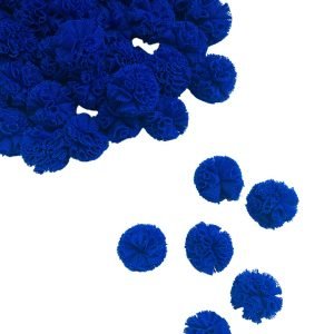 Pompom de tule azul royal 2,5cm (6 und)