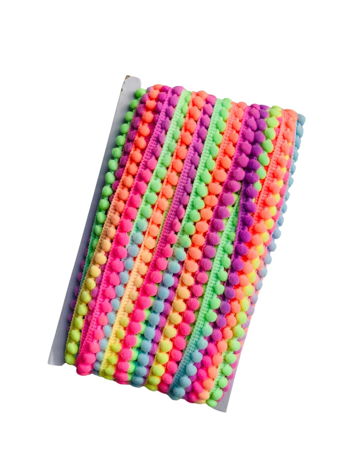 Pompom em metro multicolor 5mm