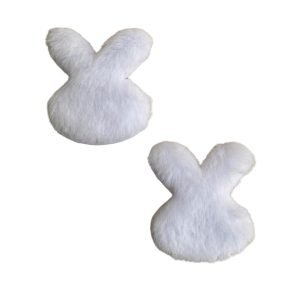 Aplique coelho de pelucia branco - Imagem 1