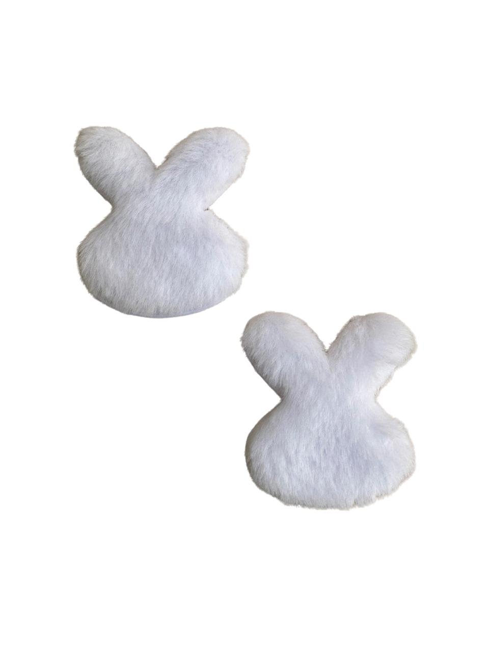 Aplique coelho de pelucia branco