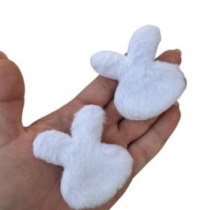 Aplique coelho de pelucia branco - Imagem 2