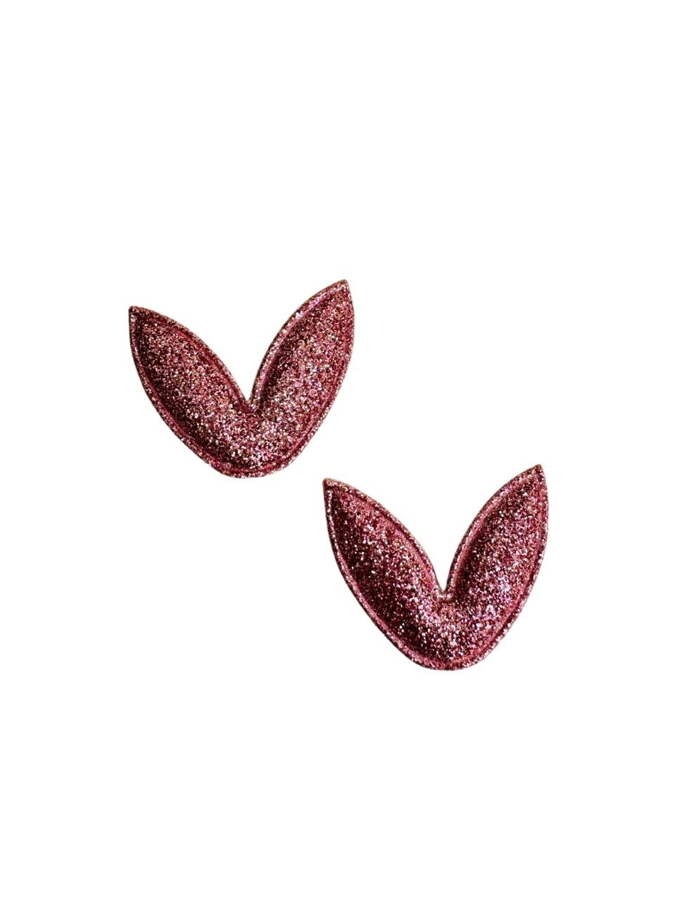 Aplique orelha de coelho rosa (2 und)