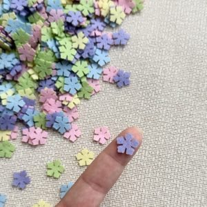 Mini flor de feltro [mod 3] 1,5cm (20 und) - Imagem 2