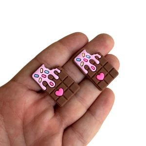 Aplique emborrachado barra de chocolate c/ granulado  (2 und) - Imagem 2