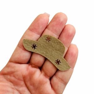 Aplique de feltro Chapéu matutinho 6cm. (2 und) - Imagem 2
