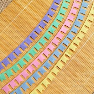 Tassel bandeirola candy p/ laço junino (5 tiras) - Imagem 1