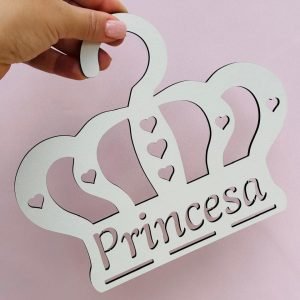 Cabide porta laço Coroa Princesa - Imagem 5