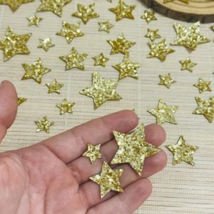 Aplique Estrela de lonita c/ brilho - Imagem 5